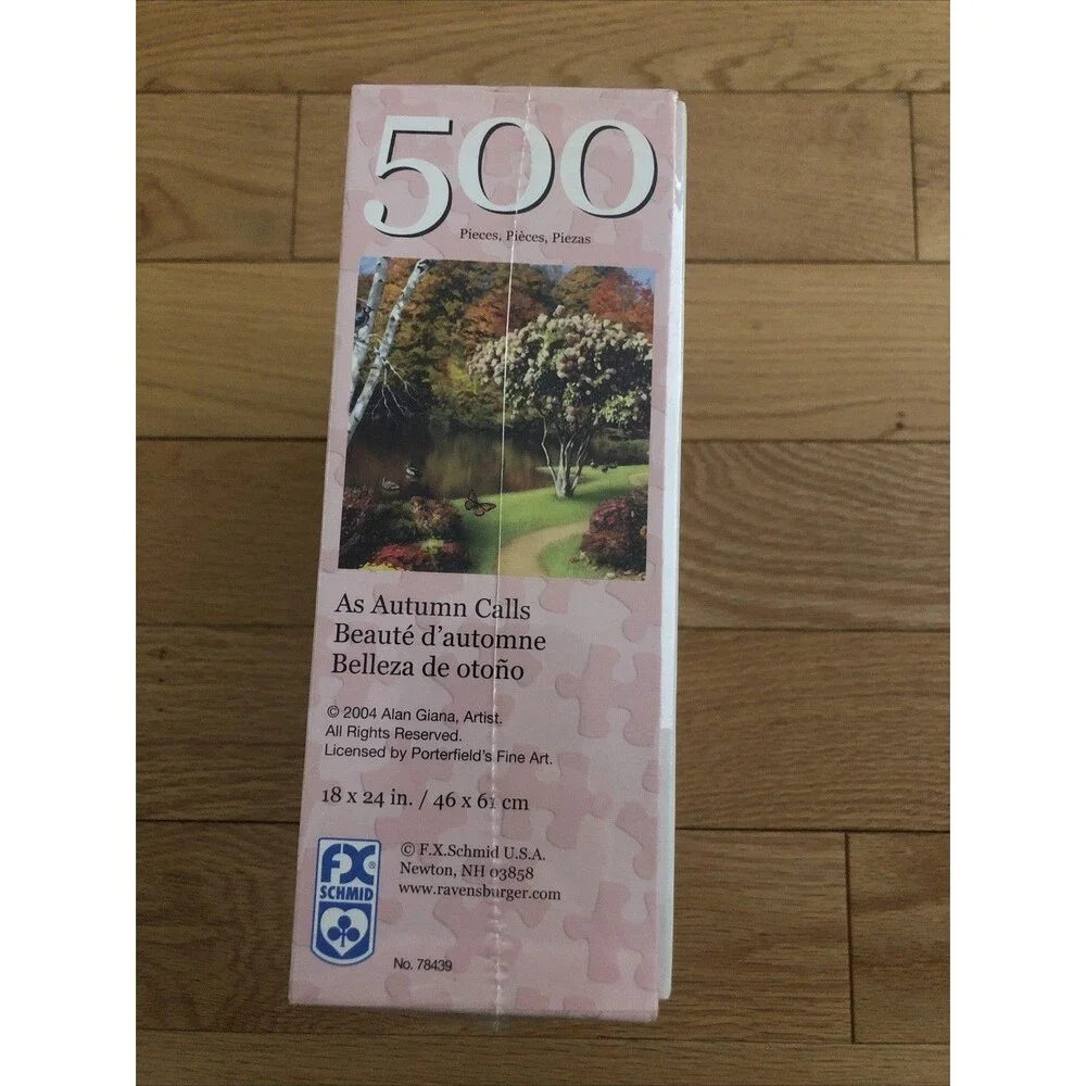 Vintage NEW Sealed Alan Giana Artist 500 Piece Puzzle - As Autumn‎ Calls 2004